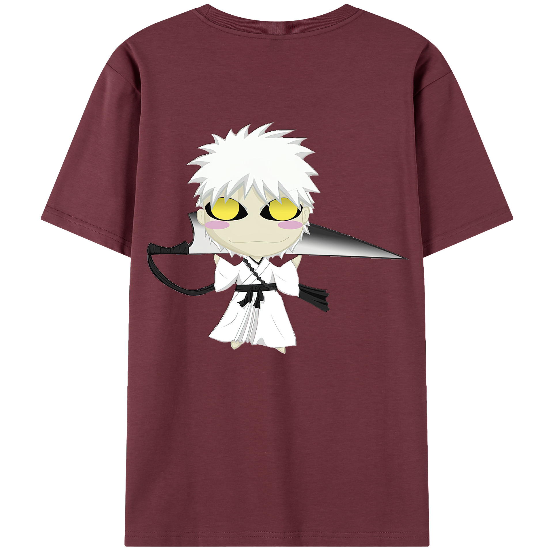（画像用） ブリーチ 黒崎一護（くろさき いちご）BLEACH Kurosaki Ichigo 綿100％半袖Tシャツ（背面プリント）